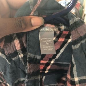 Charlotte Russe Flannel SIZE M (pink and blue)